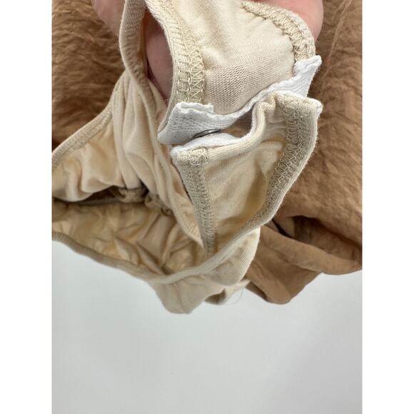 4SI3NNA Womens Tank Bodysuit Size S Cream Brown Blouse Minimal Capsule - Picture 5 of 8